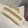 13cm Creamy White Shark Hair Clip for Women - Elegant Updo Claw Clip for Volume and Style