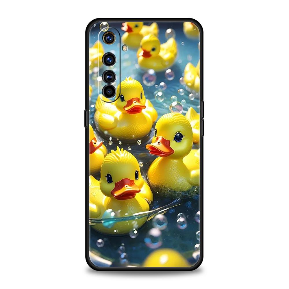 Cartoon Duck Case For Realme C67 C63 C55 C53 C35 C25 C21 GT 2 3 5 6 10 11 12 13 Pro Plus 5G Soft TPU Phone Cover Fundas Capa Bag
