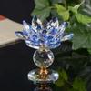 Clear Lotus Flower Candlestick 8 Colors Lotus Figurines Candle Stand  Party