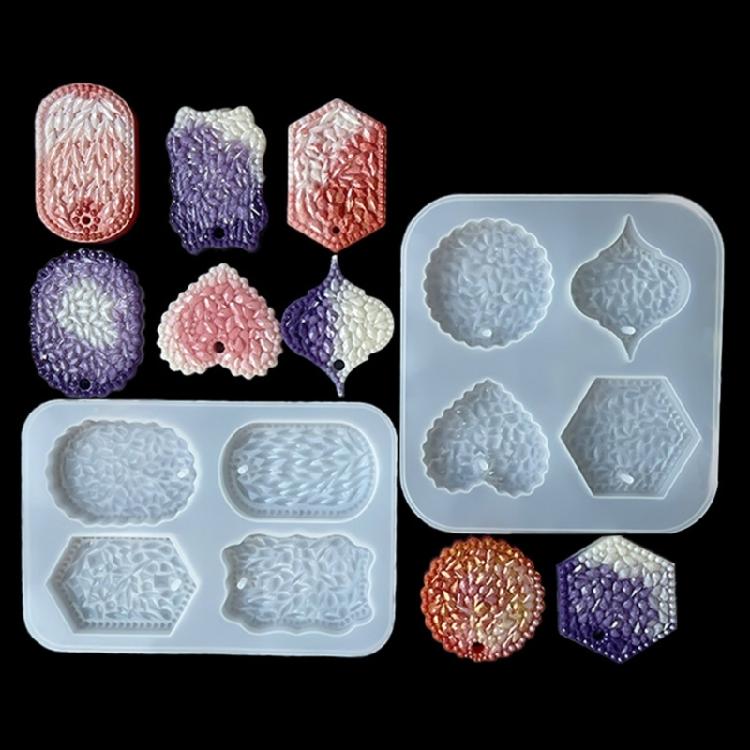Circle Heart Pentagon Listing Silicone Pendant Molds for Home Decor Jewelry Tool