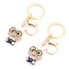 2pcs Keychain Pendants Cute Bunny Shape Rhinestone Ornaments Accessories for Keychains Bag Decoration Gift