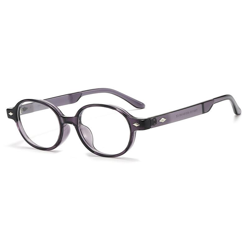 Light Frame Anti Blue Glasses Fashion Small Oval Reading Glasses Men Korean Popular Optical Eyeglasse Women'S Black Glasses
