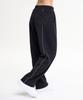 Leijibi Giant Fit Line Track Pants Wide Gymwear Training Workout Wear Elastic Waist Pants W Black 2