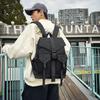 Schoolbag Genderless Backpack 1011 Japanese Trendy Cool Outdoor Large Capacity Waterproof Nylon Commuter Travel Drawstring Backpack