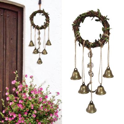 Campanas de Bruja Hechas a Mano Campanas de Bruja Mágicas Corona Magia Protección del Hogar Carrillones de Viento Mágicos para Positividad y Riqueza Decoración del Hogar
