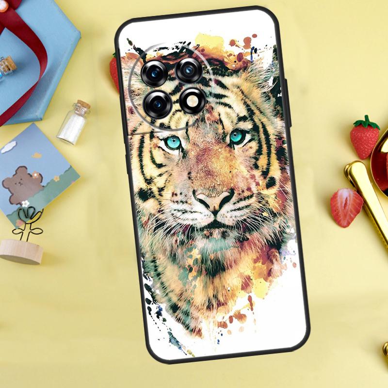 Animal Tiger Art Case For OnePlus 13T 13R 12 12R 15 13 11 10 10T 8T Nord 5 CE 2 3 4 Lite Nord N20 N30 Cover