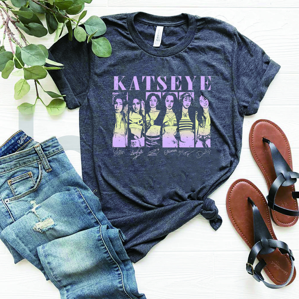 Aesthetic Katseye Music Tshirt Kpop Shirt Beautiful Chaos Tshirt Trendy Music Tee Y2k Top Unisex Short Sleeves Tops Fans Gift