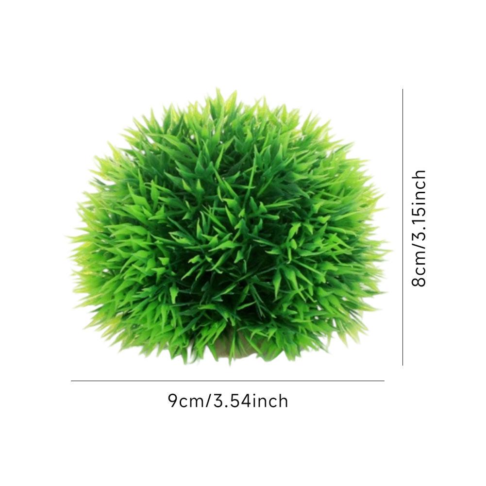 Artificial Aquatic Plant Colorful Pinecone Ball Aquarium Grass Ornament Decorative Ball Terrarium Aquascaping Decor Ornament for Fish Tank