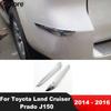 Voor en Achter Bumper Hoekkap Sierlijst Voor Toyota Land Cruiser Prado J150 2014-2016 Auto Anti-botsing Beschermstrip Accessoires