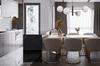 Vicenza Black And Gold Hanging Lamp 4-Flat White Lampshade E14
