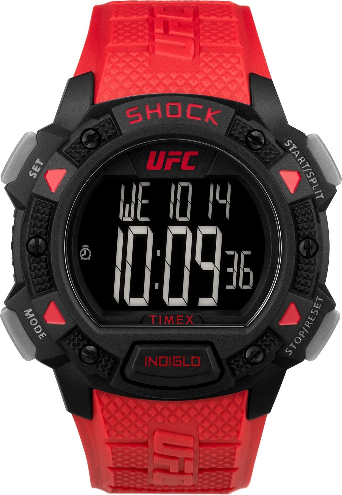 

Часы Timex UFC Men s CoreShock 45 мм, красные/цифровые/черные. , современное