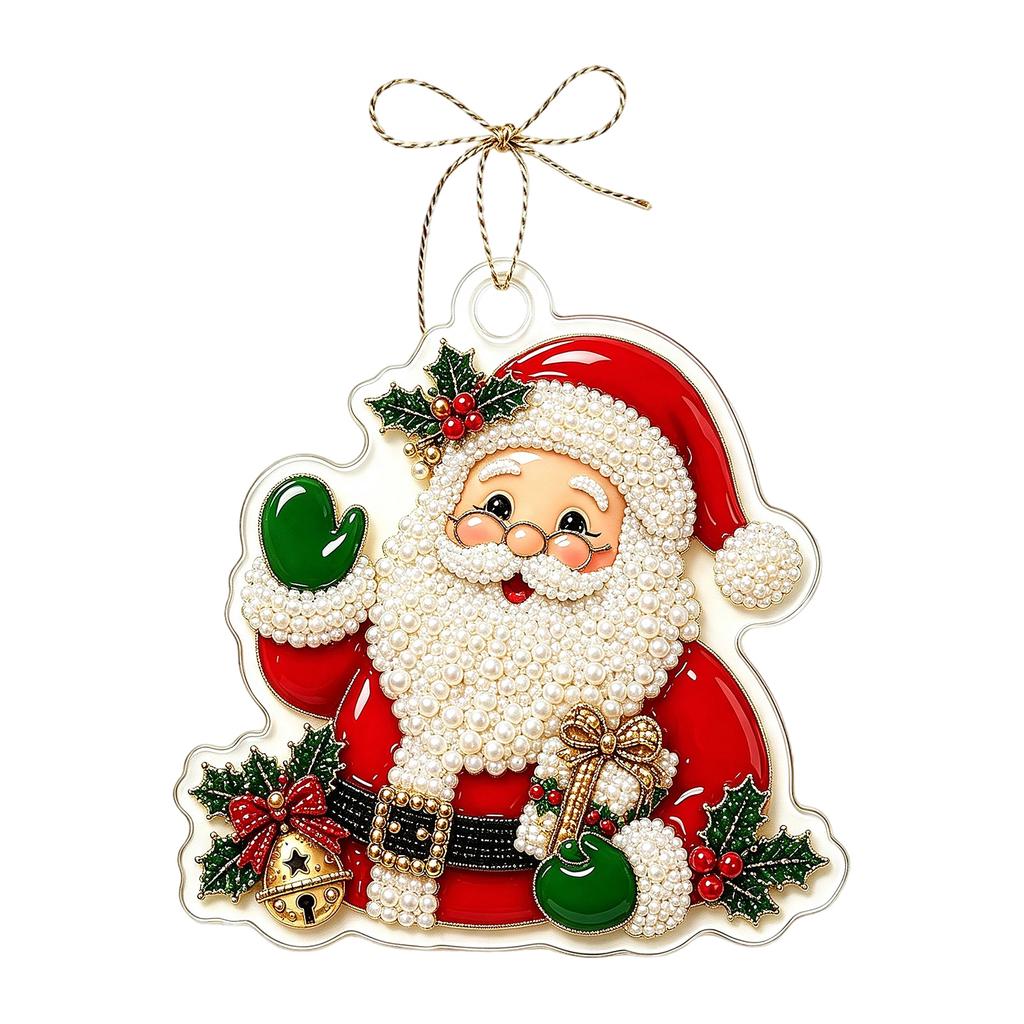 2D Acrylic Christmas Hanging Ornament for Holiday Tree, Window, Wall and Home Decor