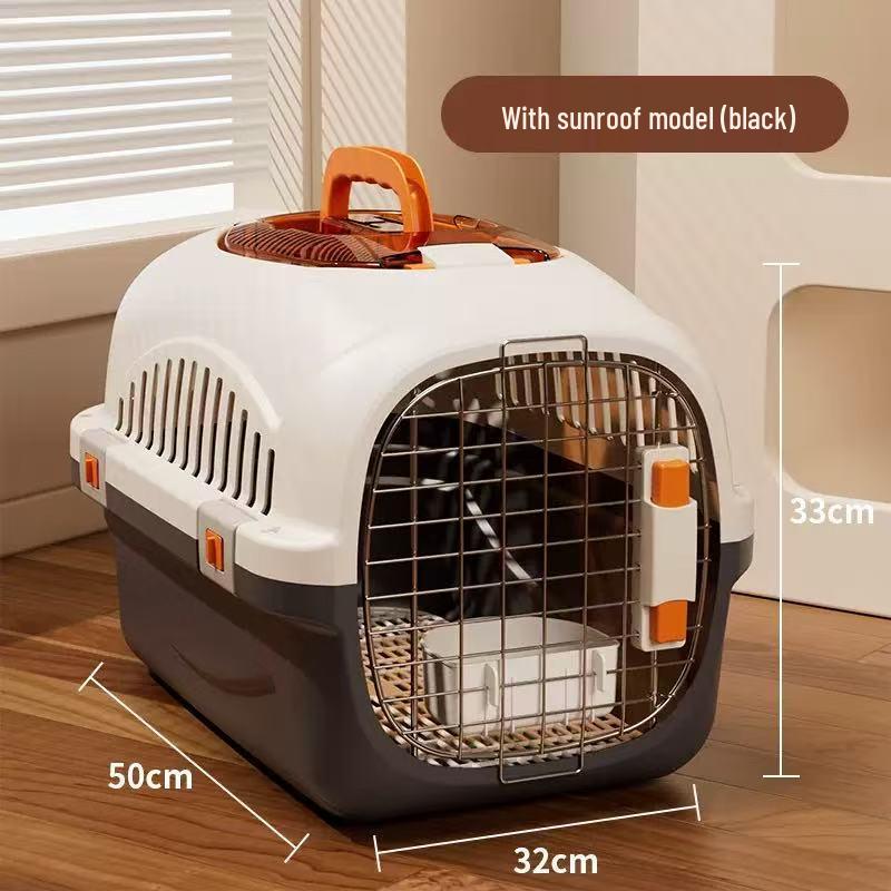 

Портативная переноска для питомцев с иллюминатором - Дизайн космической капсулы для кошек и собак Portable Airline Box чёрный