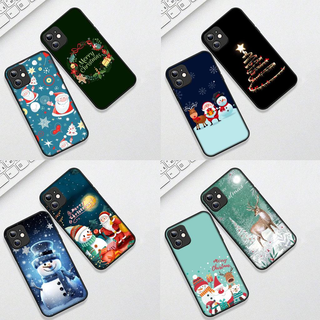 For Motorola Moto G82 G20 G22 G23 G32 G9 G8 G7 Power Plus G41 G52 G30 G71 E22 E13 E20 E32 Case Merry Christmas Tree Deer Snowman