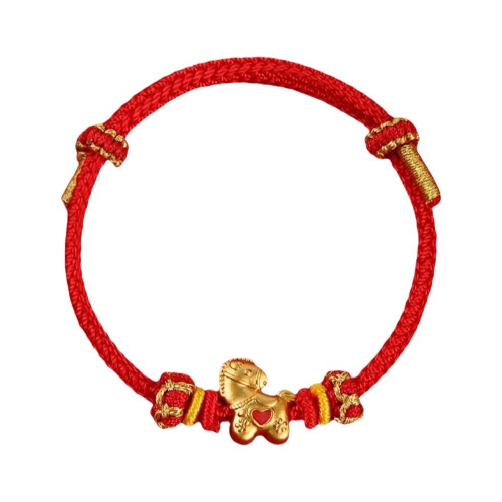 Chinese Style Horse Year Bracelet Hand-woven Fortune Bracelet Good Lucky Bracelet Spring Festival