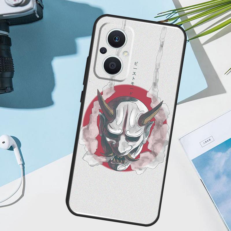 Oni Hannya Demon Mask Case For OPPO Reno 13 13F 12 11 F 8T 7 8 10 Pro OPPO Find X8 X6 Pro X3 X5 Lite Cover Funda