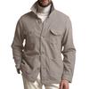 Men's Button Down Shirt Jacket Casual Long Sleeve Shacket Overshirts With Flap Pockets