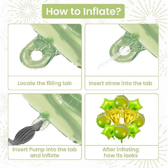 10Pcs Tennis Balloons Tennis Ball Foil Mylar Balloons for Boy Girl Tennis Birthday Party Decorations