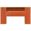 Headboard with Storage Space Wax Brown 135 Cm Solid Pine Wood