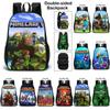 Minecraft School Bag Double-sided Backpack For Students With Decompression Feature