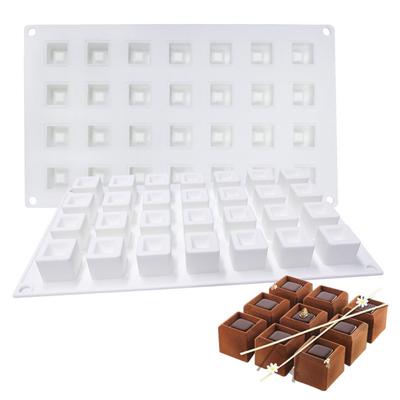 28 - Notch Square Cake Mousse Mold Silicone Chocolate Mold Baking Tool