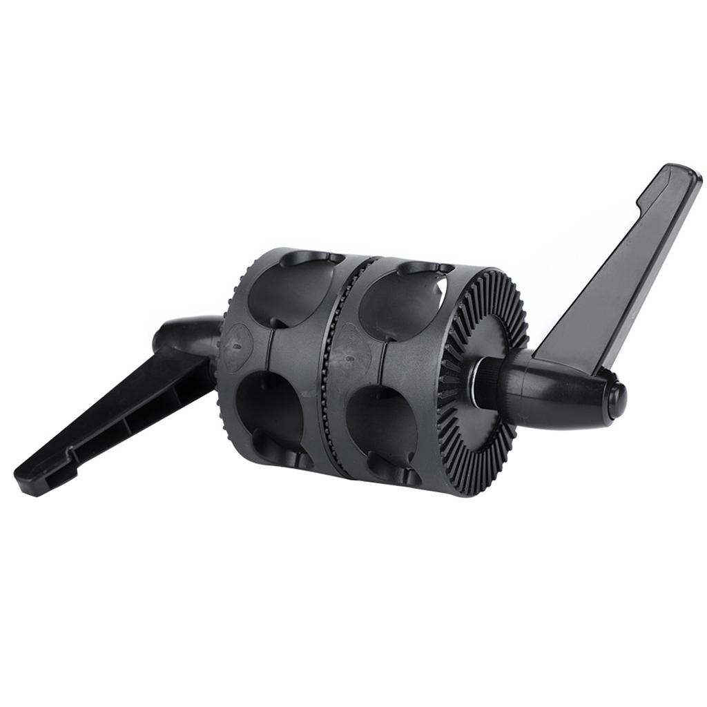 Dual Wheel Reflector Bracket Support Rotator Light Stand Adapter Photography Accessory
