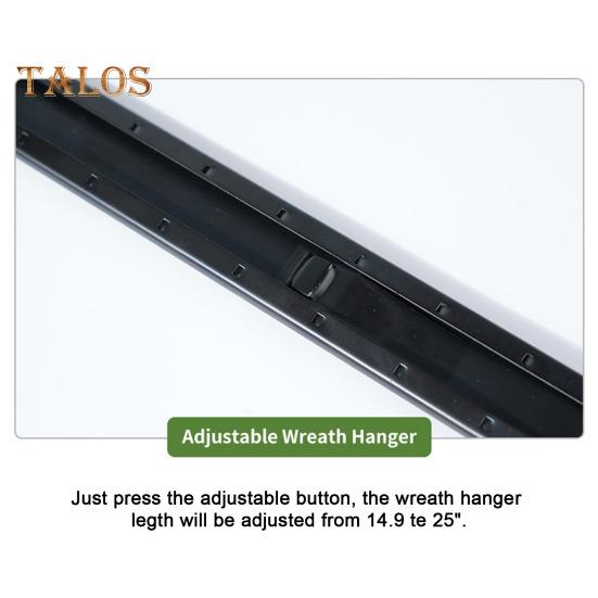1/2 Stück verstellbarer Weihnachtskranz-Aufhänger, rostfrei, korrosionsbeständig, keine Bohrinstallation, ausziehbarer Türaufhänger, Aufbewahrungshaken