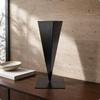 Black Iron Vase Modern Design Triangle Minimalist Style