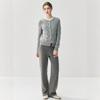 Women's High-Waist Cashmere Knitted Wide-Leg Pants for Autumn and Winter