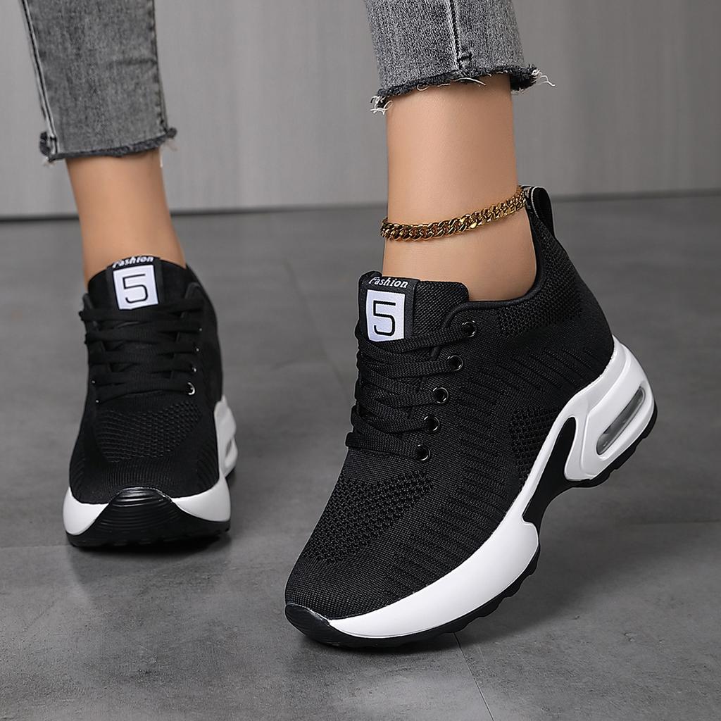 Women's shoes autumn and winter breathable thick-soled casual inner heightening shoes lightweight soft-soled sports shoes women's cotton shoes