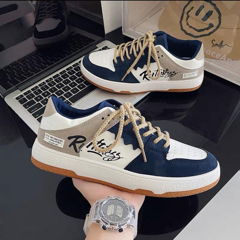 Men's Shoes Spring Niche Original Board Shoes Boys Hong Kong Style All-match Casual Shoes Students Trainers