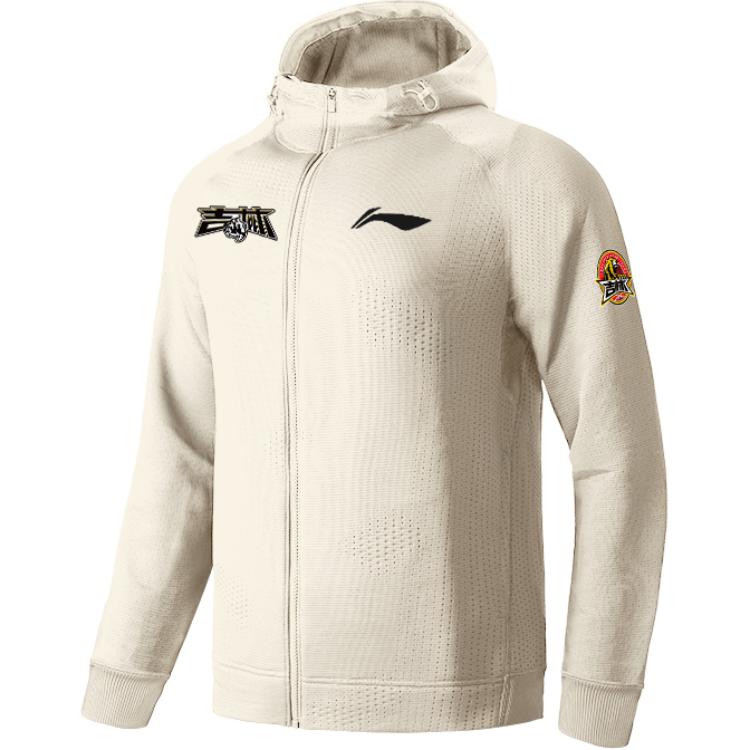 

Li Ning Серия Cba Сезон 24-25 Куртка для разминки игрока команды Цзилинь Удобная толстовка на молнии Мужские куртки Овсяно-серый AWDUG59-1 M