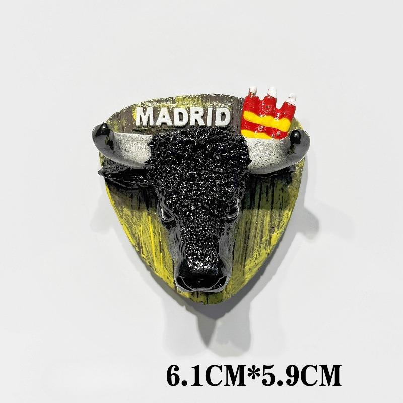 Spain Fridge Stickers Barcelona Travel Souvenirs Bullfight Mosaic Lizard Santiago De Compostela Fridge Magnets Birthday Gifts