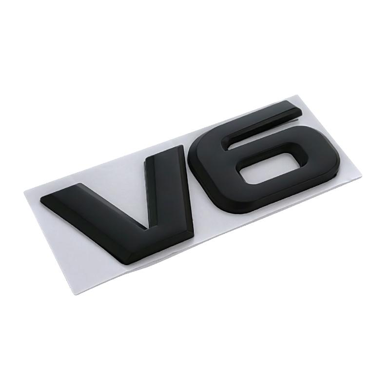 3d Chrome Black Logo V6 V8 Emblem Decals For Toyota Camry DFGHSTY6 Highlander Land Cruiser Fender Trunk V8 V6 Badge Sticker Accessories