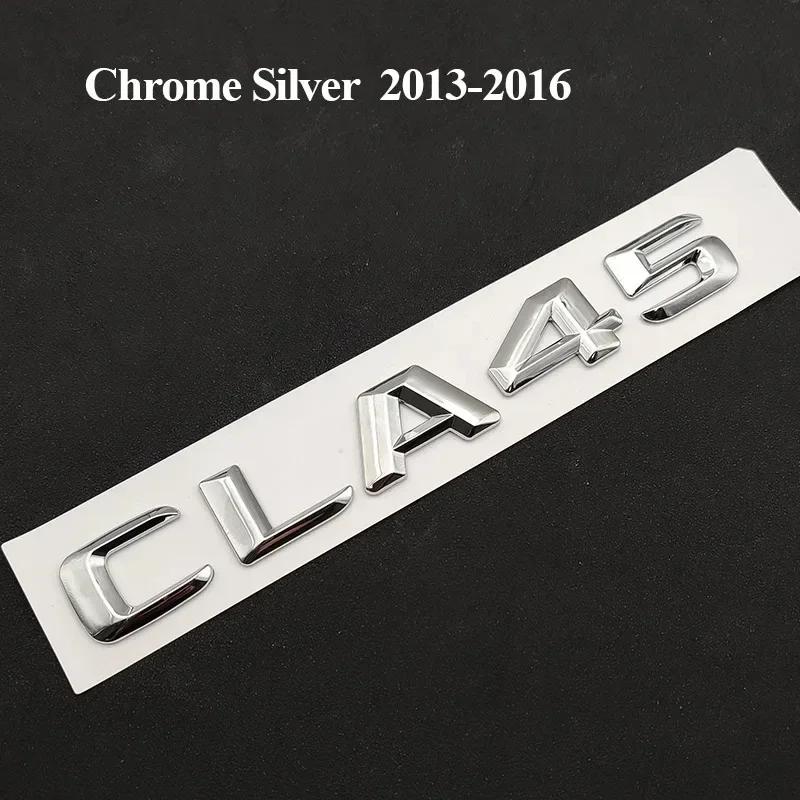 

For Mercedes-Benz CLA45 AMG W117 C117 Emblem Logo 3D ABS Black Chrome Car Rear Trunk Letters Badge Stickers Auto Accessories