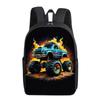 Excavator Printing Single Layer Backpack for Boy and Girls Best Gifts 2D Flat Cartoon School Bags for Children