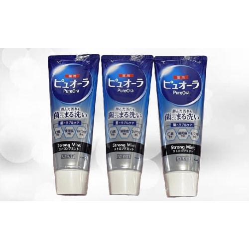Pyuora Strong Mint Toothpaste, 115g X 3-pack, for Teeth and Oral Care