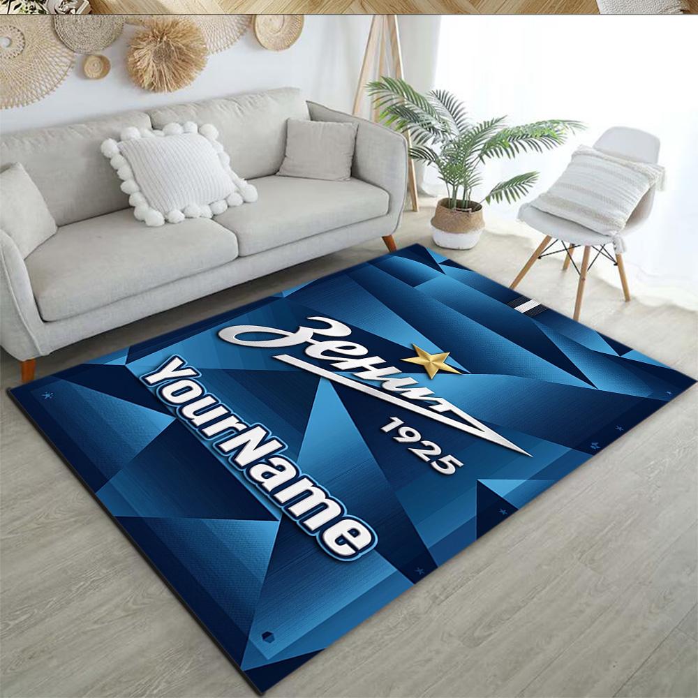 Fc Zenit Saint‑petersburg Customizable Name Floor Rug Office Rug Perfect for Decorate room Playrooms Hallway Dormitory Anti-slip Rug Anime Office Deco