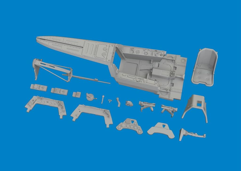 Eduard 1/48 Brassin Fw190A-6 Cockpit (for Eduard) Plastic Model Kit Parts EDU6481101 (Airplane)