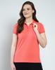 Monte Carlo Womens Solid Collar Neck T-Shirt