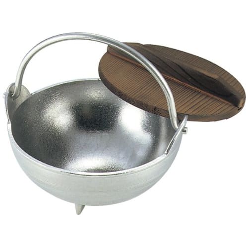 Tonami Shoten Aluminum White Finish Country Pot 18cm