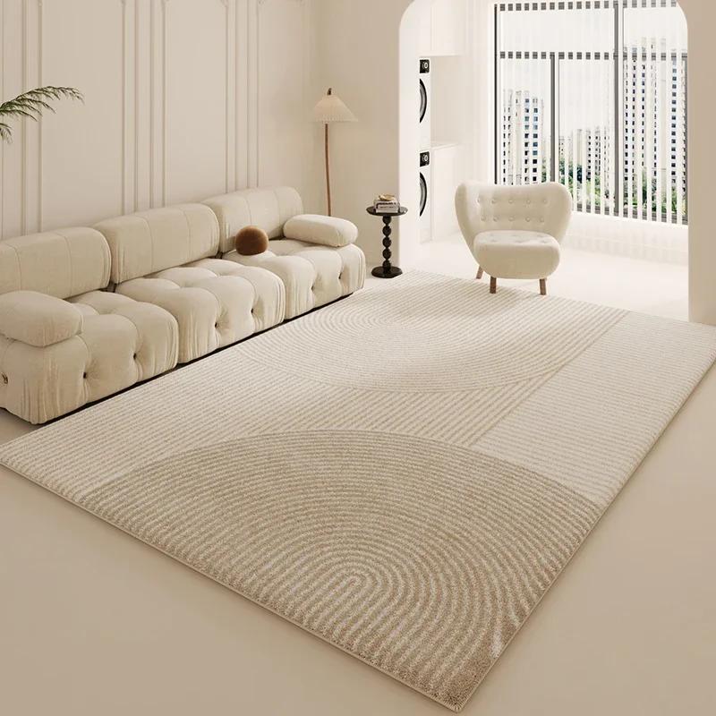 Wabi-sabi Style Carpets for Living Room White Bedroom Decor Plush Carpet Modern Thickened Minimalist Rug Fluffy Soft Bedside Mat