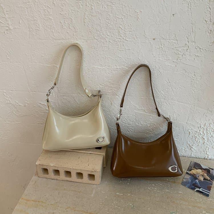 Glossy crescent underarm bag women's shoulder bag
