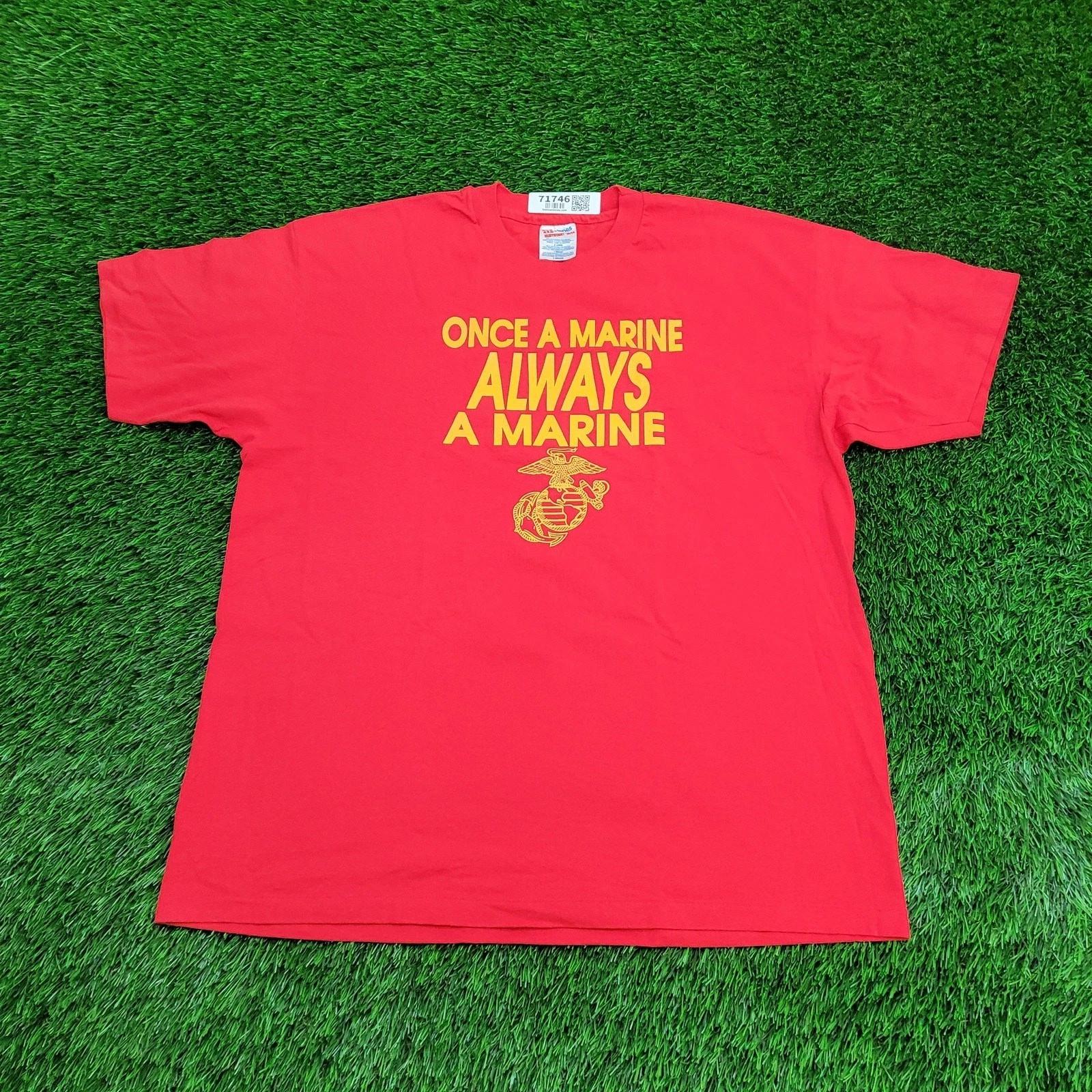 Vintage 90s Hanes Shirt XL 23x29 Marine Red XL