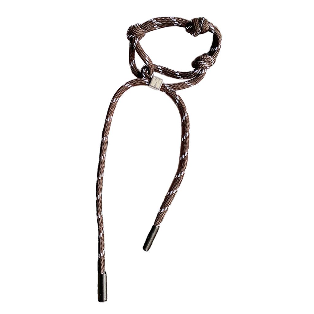Nylon Braided Rope Bracelet for Couple Adjustable Length Wristchain Fashion Wristband Accessory for Men and Women