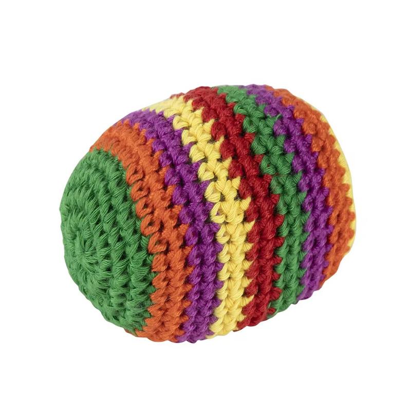 3/6/12Pcs Hand-Made Knitted Footbag Funny Crochet Colorful Small Kick Sack Juggling Balls Indoor Outdoor Games