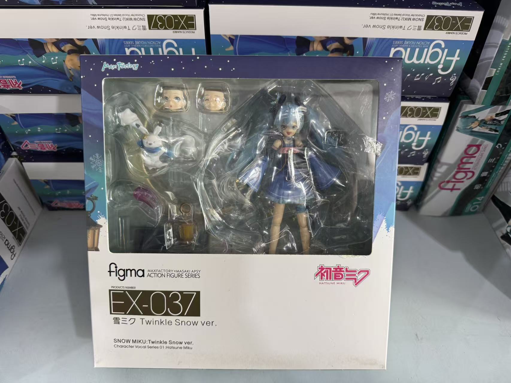

13CM Hatsune Miku Rabbit Yukine Figure EX-037 Anime Twinkle Snow Model Doll Scene Decoration Toy Gift Collection Ornaments PVC with box
