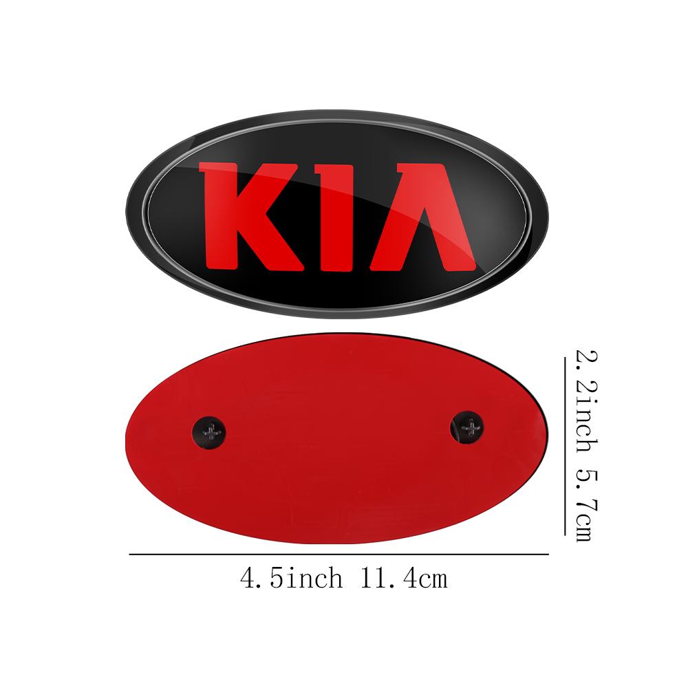 1PC For KIA Sportage Ceed Sorento Cerato Optima Picanto Rio Soul Car Front Hood Emblem Rear Trunk Badge Sticker Auto Accessories RB6