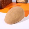 Wool Felt Beret With Short Brim For Autumn Winter Men And Women
