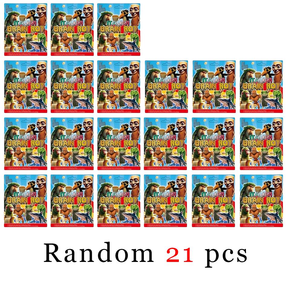 Italian Brainrot Tung Sahur Figure Toy Tralalero Tralala Figures Bombardino Crocodilo Shimpanzini Bananini Model Decor Doll Gift